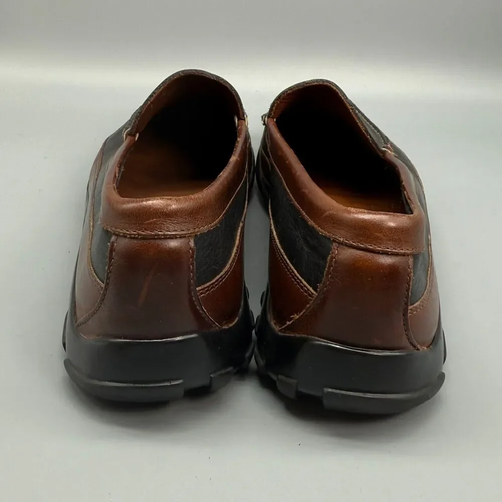 Allen Edmonds Boulder Venetian Men's 11.5 Black Brown Leather Driving Moccasin